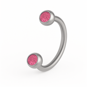Piercing Aço Cirúrgico Ferradura com Zircônias
