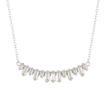 COLAR DE PRATA 925 MODELO ZIRCÔNIAS NAVETES 