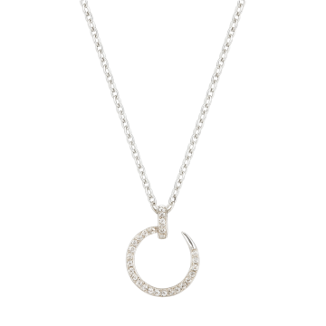 COLAR DE PRATA 925 MODELO CÍRCULO COM PEDRAS 