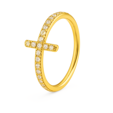 Piercing Titânio Argola Cruz com Zircônias