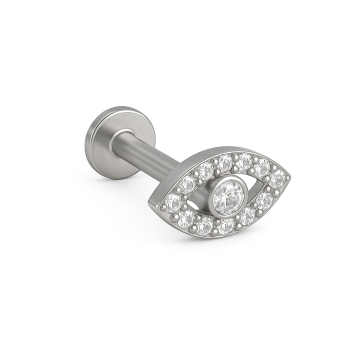 Piercing Titânio Labret Olho Cravejado