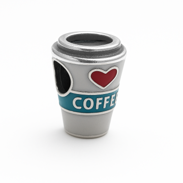 BERLOQUE DE PRATA 925 MODELO LOVE COFFEE 