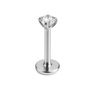 Piercing Titânio Labret Ponto de Luz Zircônia