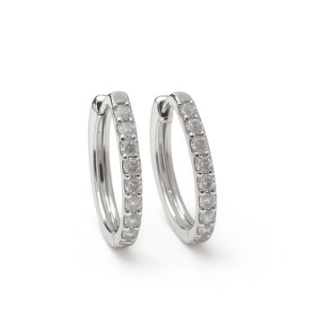 BRINCO DE PRATA 925 MODELO ARGOLA CLICK  COM PEDRAS