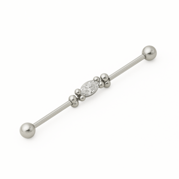 Piercing Titânio Megabell Cachos com Zircônia