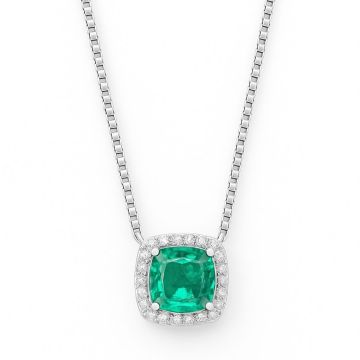 COLAR DE PRATA 925 MODELO DUO COM BORDA CRAVEJADO COM ZIRCÔNIA E PEDRA