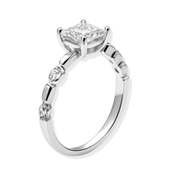 ANEL DE PRATA 925 MODELO PEDRA QUADRADA