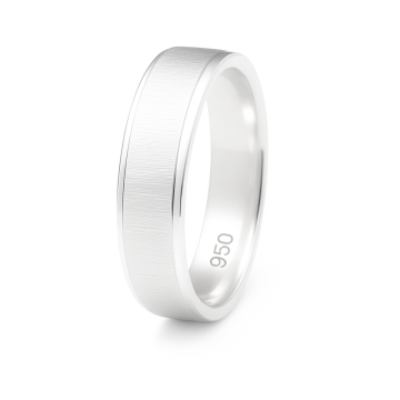 ALIANÇA DE PRATA 950 MODELO RETA DIAMANTADO