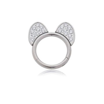 Piercing Titânio Argola Mickey c/ Pedras