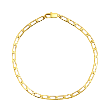 PULSEIRA FOLHEADA DOURADA MODELO ELO 1X1 