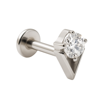 PIERCING DE TITÂNIO MODELO LABRET PONTO DE LUZ SPIKE