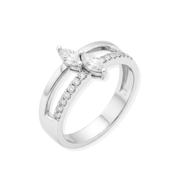 ANEL DE PRATA 925 MODELO PEDRA DUPLA